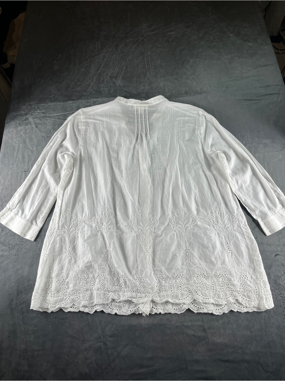 Coldwater Creek Women's Embroidered Tunic Peasant BOHO White Blouse Size 2X - Picture 3 of 13